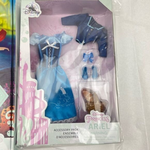 DISNEY STORE PRINCESS ARIEL CLASSIC DOLL W/ DOLL BRUSH & ACCESSORY PACK SET - Picture 7 of 9